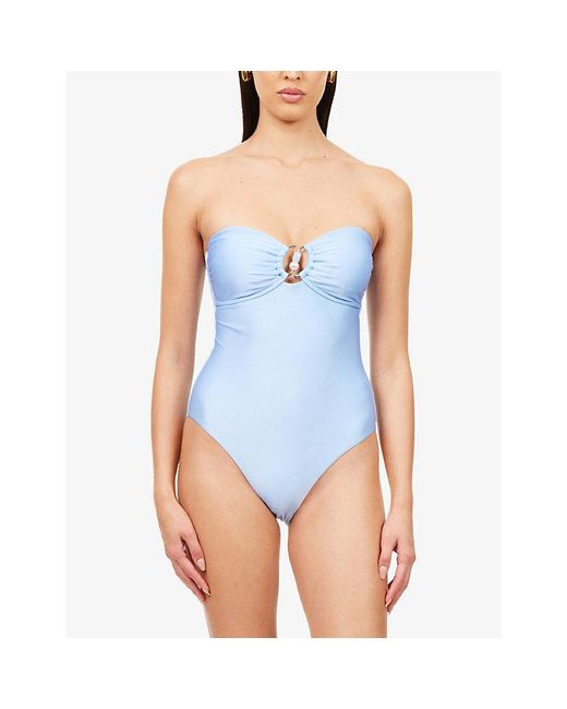 Seafolly Blue Palermo Ring Swimsuit