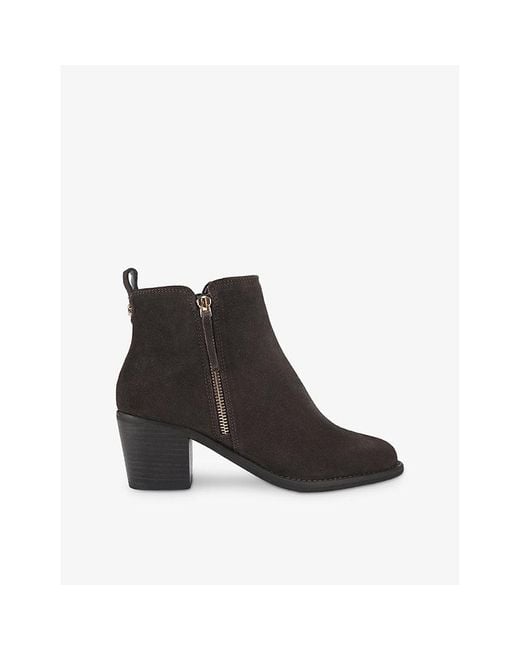 Carvela Kurt Geiger Women's Black Secil Suede Heeled Ankle Boots
