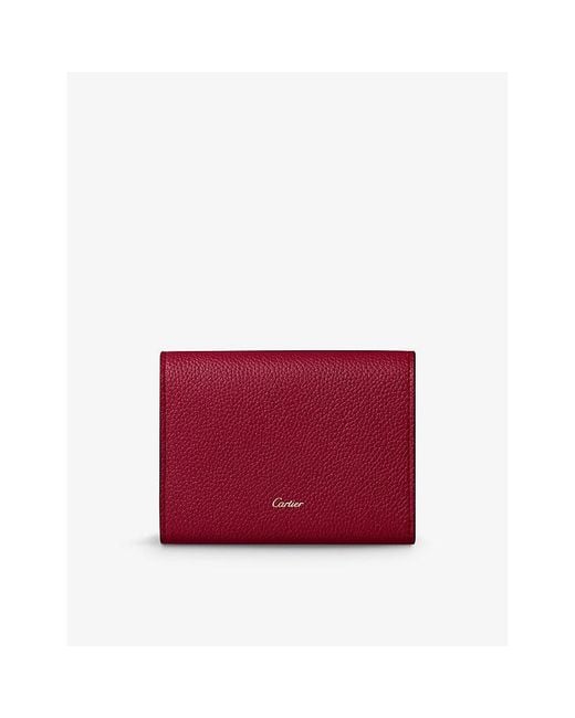 Cartier Red Panthère De Leather Wallet