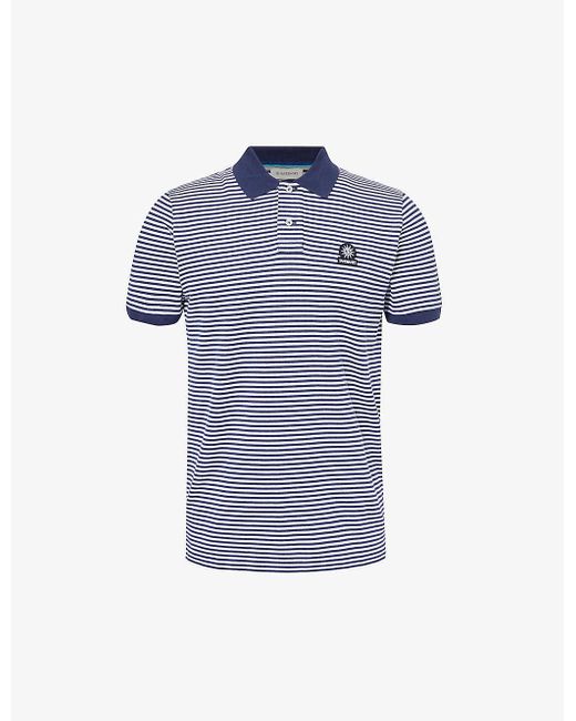 Sandbanks Blue Brand-patch Cotton-pique Polo Shirt X for men