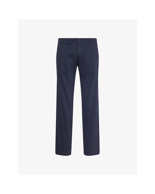 PAIGE Blue Vincent Straight-Leg Cotton-Chino Trousers for men