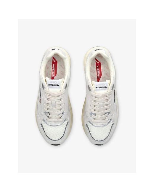 Autry White Hyperway Suede And Mesh Trainers for men