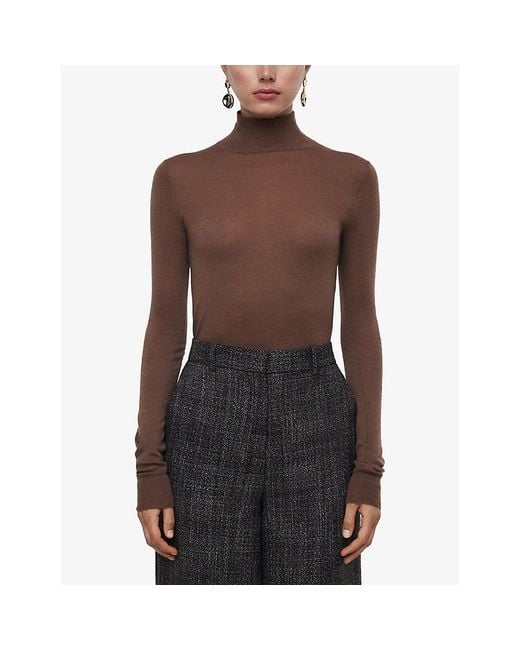 Joseph Brown Cashair High-Neck Cashmere Jumper