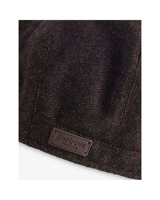 Barbour Brown Barlow Wool-Blend Flat Cap for men