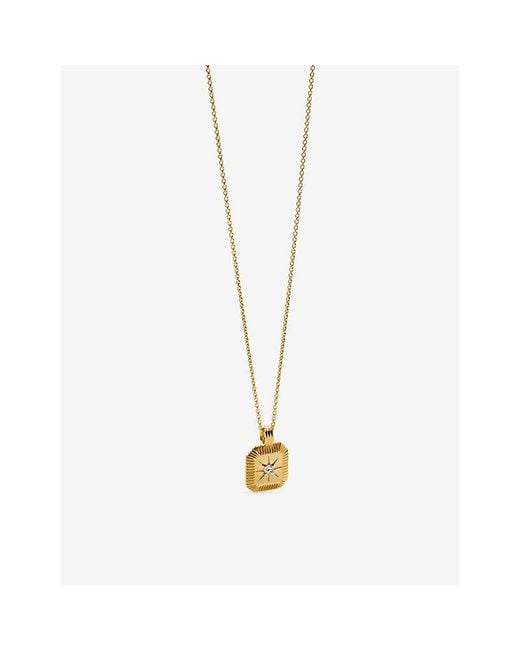 Missoma Metallic April Birthstone 18Ct Vermeil Sterling Pendant Necklace