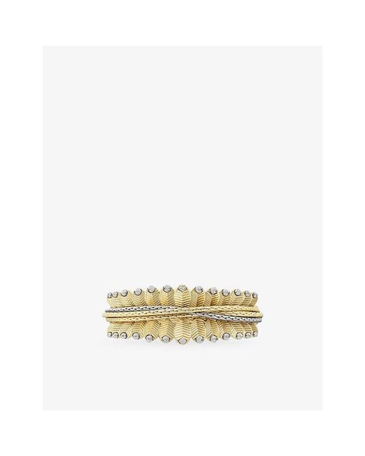 Cartier Metallic Grain De Café 18Ct- 18Ct- And 0.50Ct Diamond Bracelet