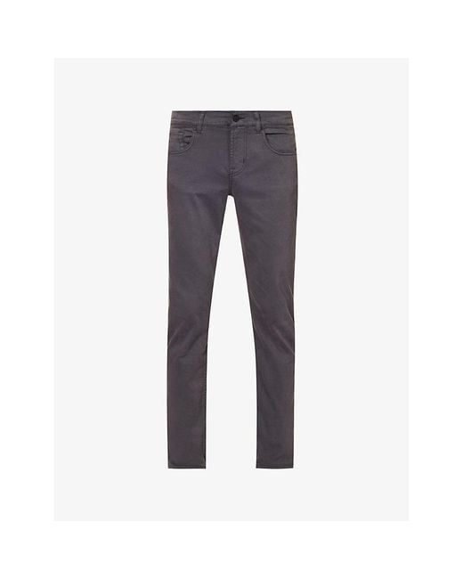 7 For All Mankind Blue Brand-Patch Belt-Loop Regular-Fit Stretch-Denim Jeans for men