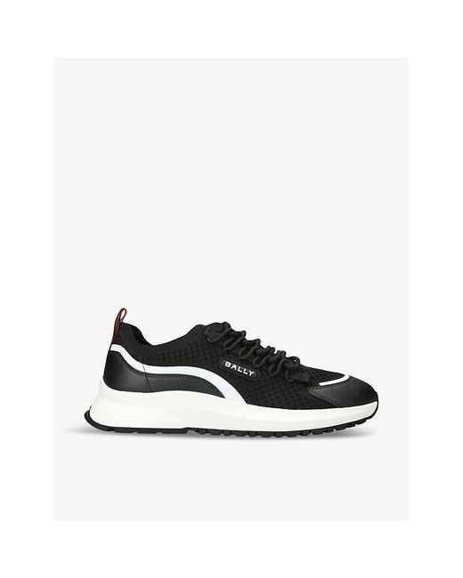 Bally Black Daryel-t Panelled Knitted Low-top Trainers for men
