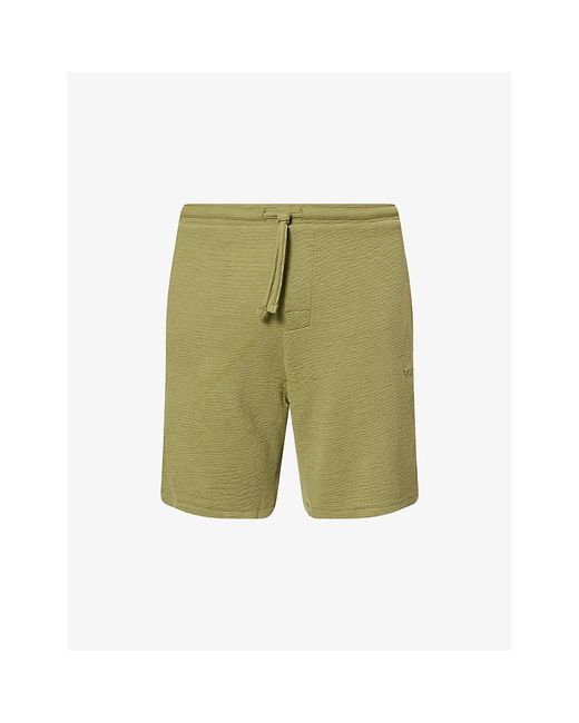 Boss Green Ribbed Two-Slip-Pockets Stretch-Woven Shorts for men