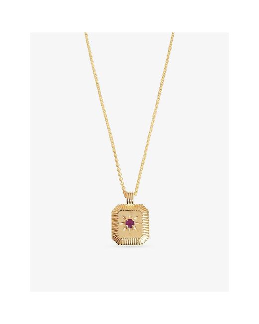Missoma Metallic July Birthstone 18Ct Vermeil Plated Sterling Pendant Necklace