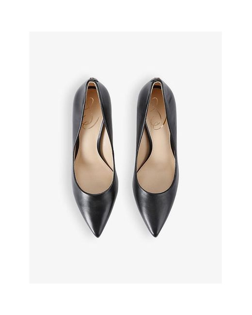 Sam Edelman Black Hazel Leather Heeled Courts