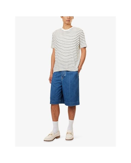 Percival White Ernie Waffle Cotton-Jersey T-Shirt for men