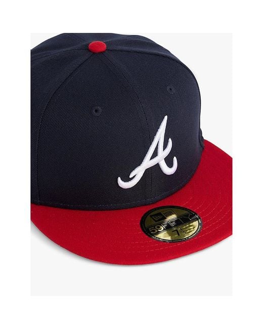 KTZ Blue X Ovo X Mlb 2024 Atlanta Braves 59Fifty Woven Baseball Cap for men