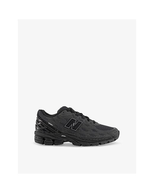 New Balance Black 1906 Brand-Patch Leather And Mesh Low-Top Trainers for men