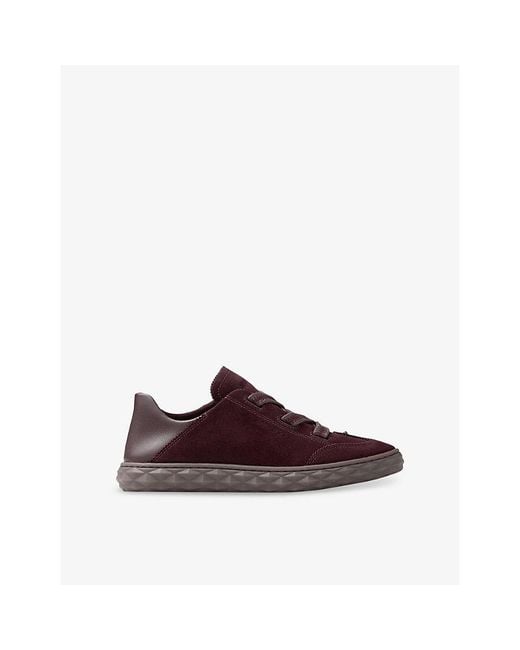 Jimmy Choo Brown Diamond Light Flex Suede Trainers