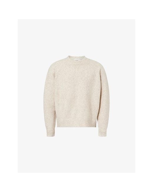 FRAME White Crew-Neck Knitted Alpaca-Blend Jumper for men