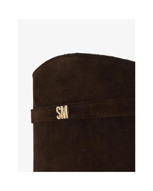 Steve Madden Brown Novi High-Leg Flat Suede Boots