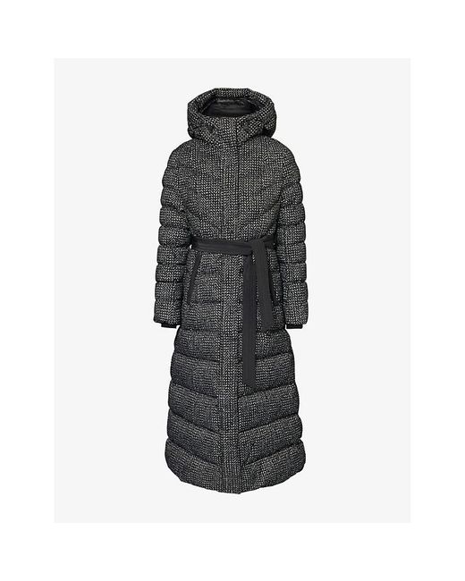 Mackage Black Calina Hooded Regular-Fit Woven-Down Jacket