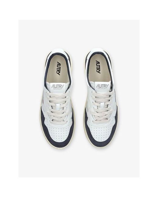 Autry White Medalist Leather Trainers for men