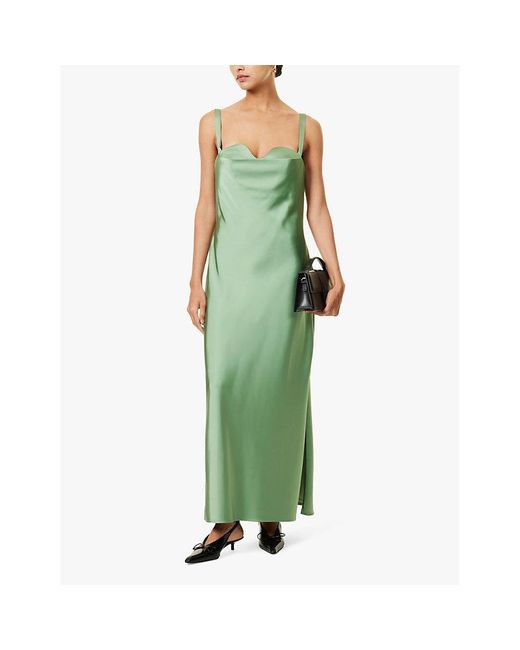 Camilla Marc Aire Recycled Polyester Blend Slip Dress in Green Lyst