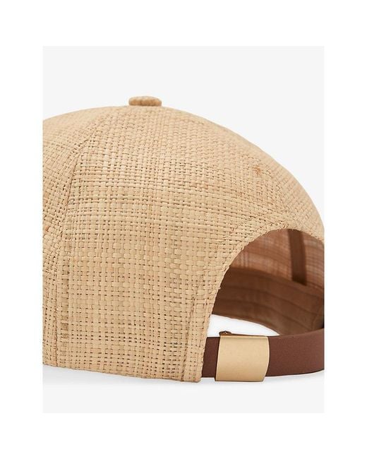 Reiss Natural Winnie Raffia Baseball Cap
