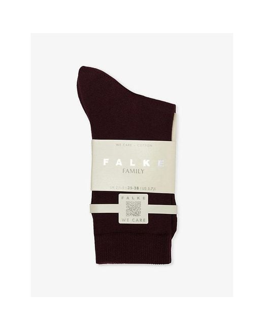 Falke Red Branded Cotton-Blend Socks