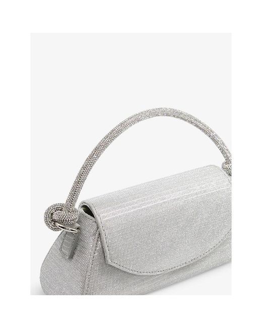 Dune Gray Brynley Woven Top-handle Bag