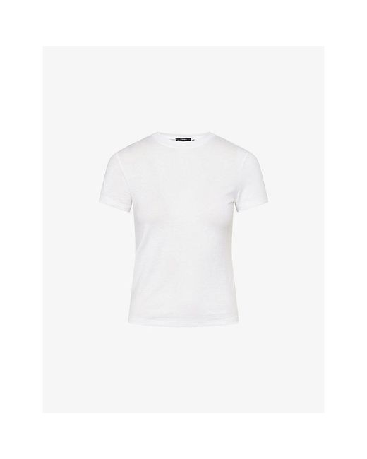 Theory White Regular-Fit Short-Sleeves Cotton-Jersey T-Shirt