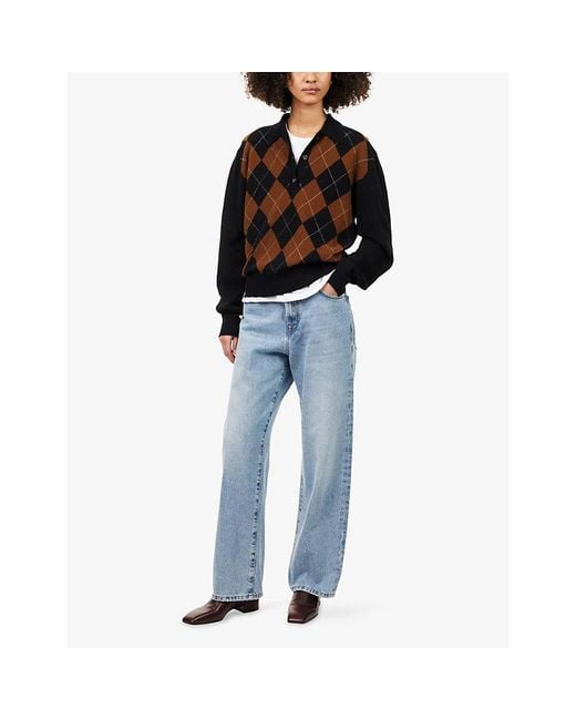 RÓHE Frames Blue Baggy-Fit Wide-Leg Denim Jeans