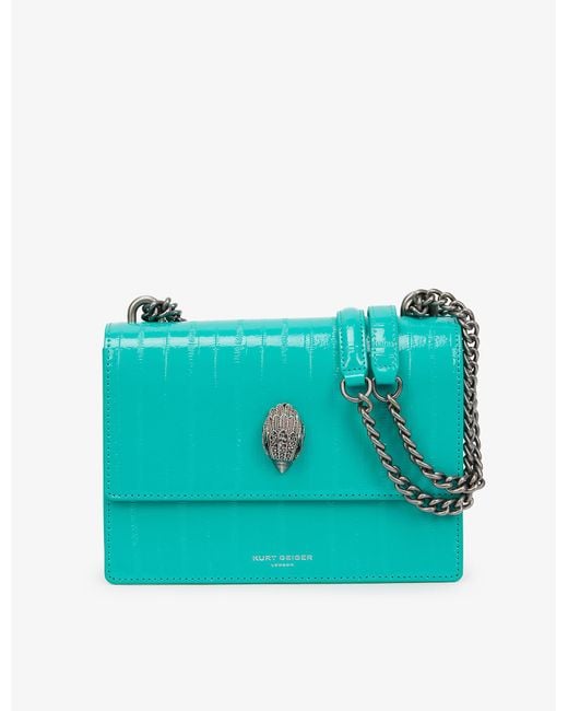 Kurt Geiger Shoreditch Patentleather Crossbody Bag in Green Lyst UK