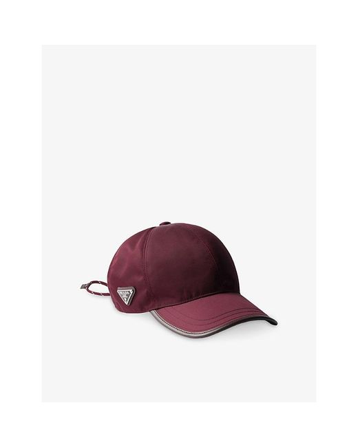 Prada Purple Speedrock Re-Nylon Baseball Cap for men