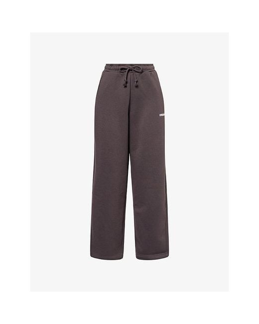 GYMSHARK Brown Cosy Luxe Straight Leg Sweat-Jersey Jogging Bottoms