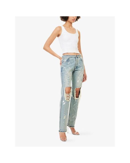 Casey Jean By Jean Vintage Blue Painter Straight-Leg Denim Jeans