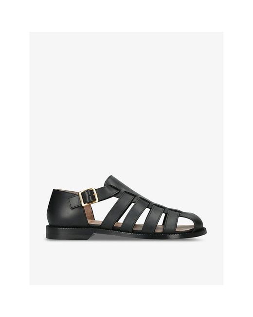 Loewe Black Campo Buckled Leather Sandals