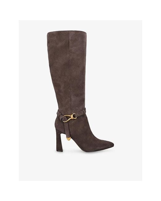 Steve Madden Brown Sirrens Suede Boots