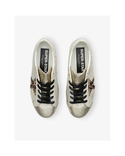 Golden Goose Deluxe Brand Natural Super-Star Leather Low-Top Trainers