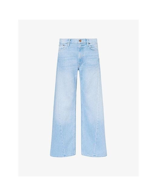 Mother Blue The Lemon Wide-Leg Denim Jeans