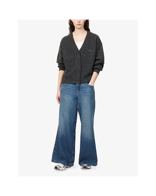 The Couture Club Black Emblem V-Neck Knitted Cardigan