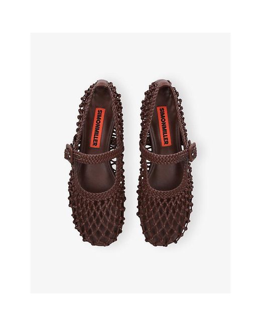 Simon Miller Brown Knotted Riad Woven Ballet Flats