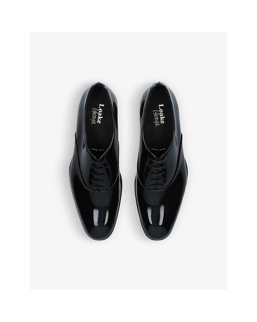 Loake Black Patent Leather Oxford Shoes for men