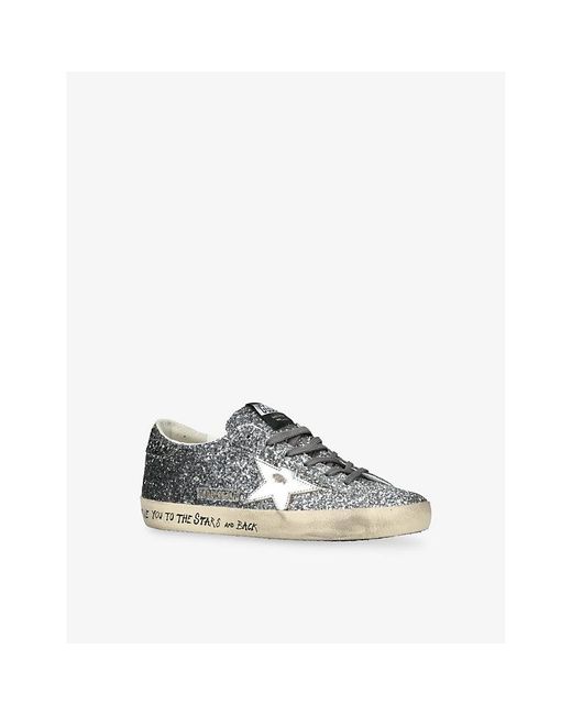 Golden Goose Deluxe Brand Metallic Super Star 60246 Glitter-Embellished Low-Top Trainers
