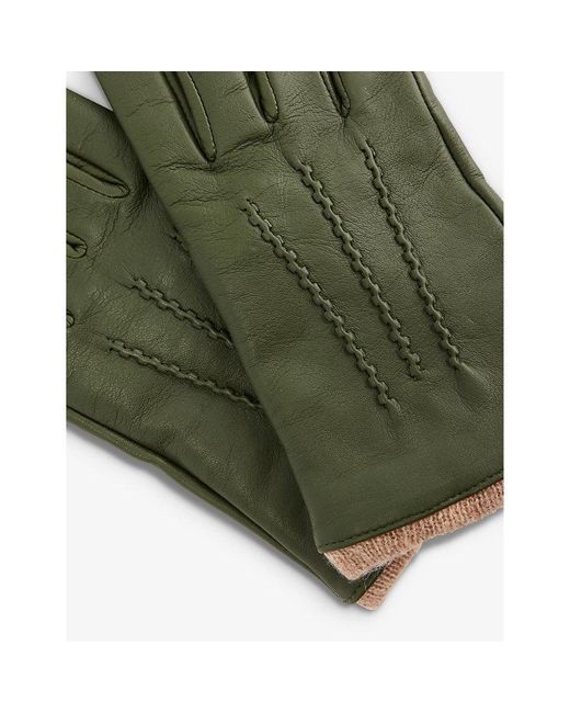 Dents Green Lorraine Leather Gloves