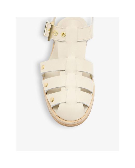 AllSaints Natural Nelly Studded Leather Sandals