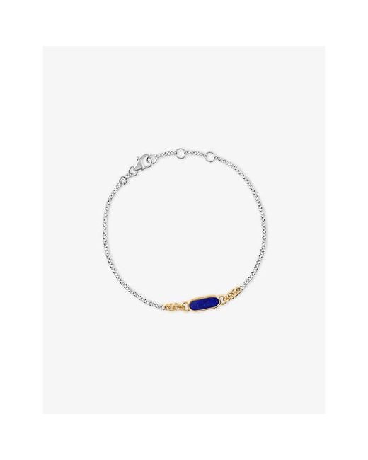 Astley Clarke White X Laura Jackson Bar 18Ct-Plated 925 Sterling- And Lapis Lazuli Bracelet