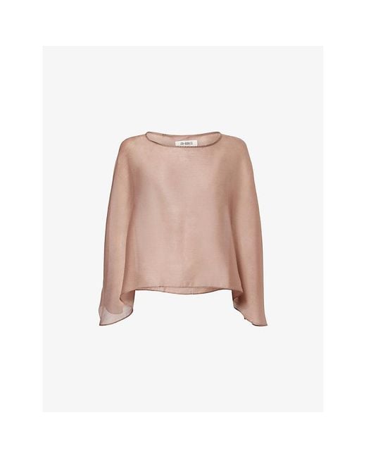 4th & Reckless Pink Shar Sheer Cape Top