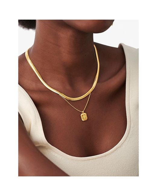 Missoma Metallic August Birthstone 18Ct Vermeil Sterling Pendant Necklace