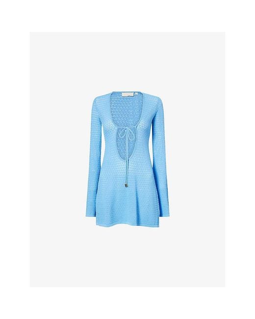Cheap Monday Blue Montego Mini Tie Dress