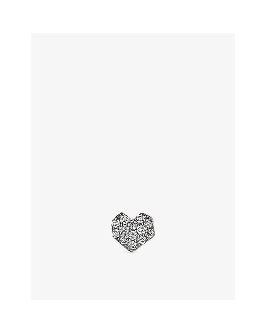 Kismet by Milka White Petit Cherish 0.07Ct Diamond Stud Earring