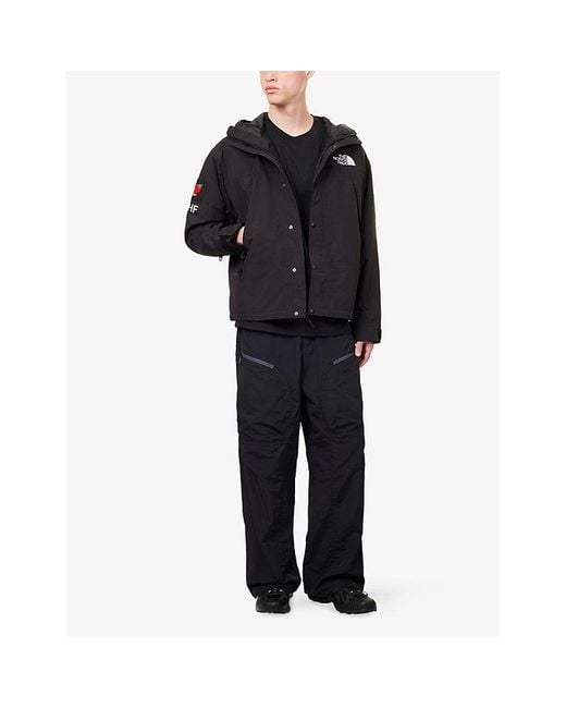 The North Face Blue X Shf Logo-Patch Shell Mountain Jacket for men