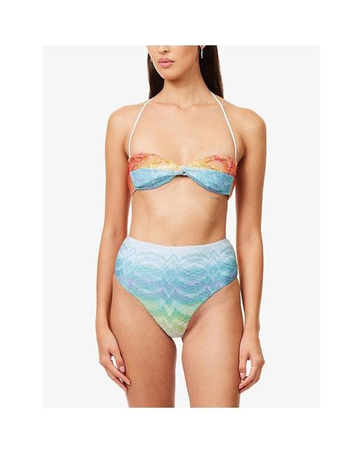 Missoni Blue High-Waist Bikini Set